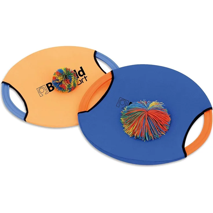 Wuselball-Springspiel, abwechslungsreiches Stand, Park oder Gartenspiel, Koordination, inkl. 2 Schläger, 2 Bälle - Wusel Ball Kinder Kinderbälle Ballspiel Wuschelball Spielball Therapie spielen