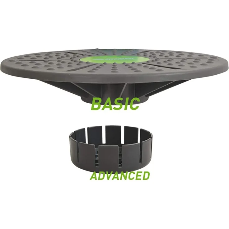 Schildkröt Fitness Balance-Board, Anthrazit-Grün, inklusive Extra-Aufsatz mit stärkerer Wölbung, Anti-Rutsch Pad, in 4-Farb Karton, 960031 – Bild 2