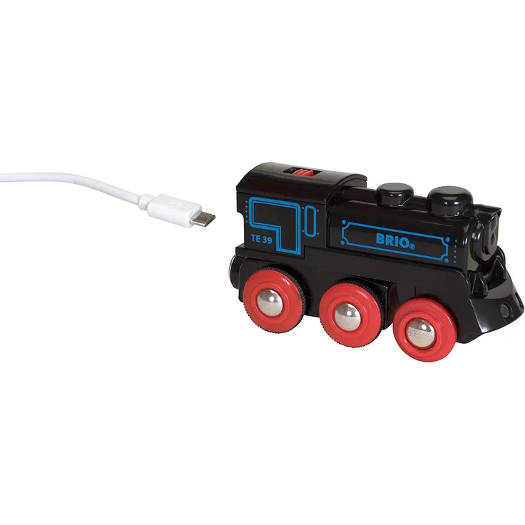 BRIO Bahn 33599 - Schwarze Akku-Lok mit Mini-USB – Bild 6
