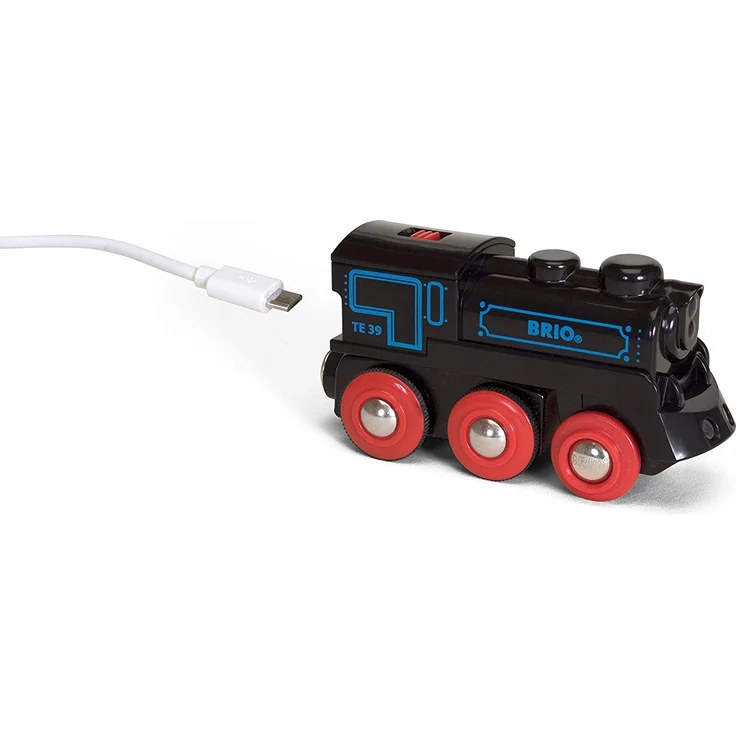 BRIO Bahn 33599 - Schwarze Akku-Lok mit Mini-USB – Bild 8