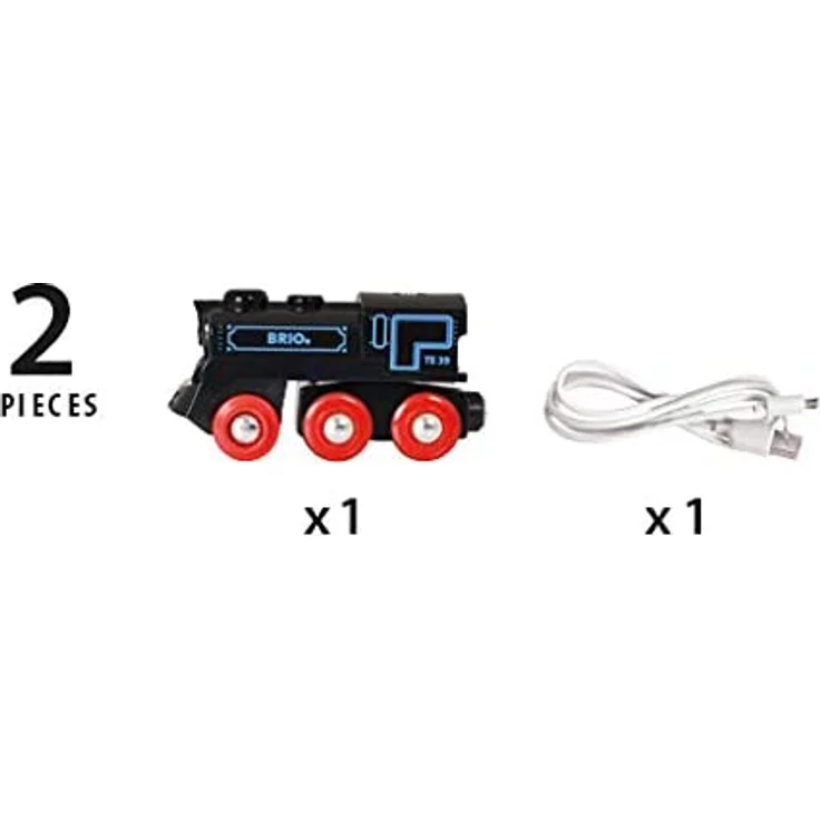 BRIO Bahn 33599 - Schwarze Akku-Lok mit Mini-USB – Bild 11