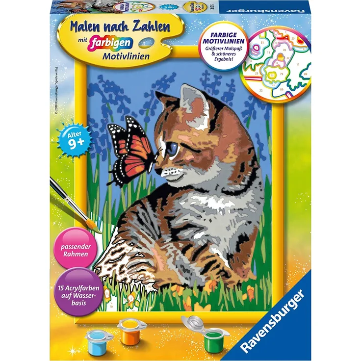 Ravensburger Malen nach Zahlen 28651 - Katze mit Schmetterling