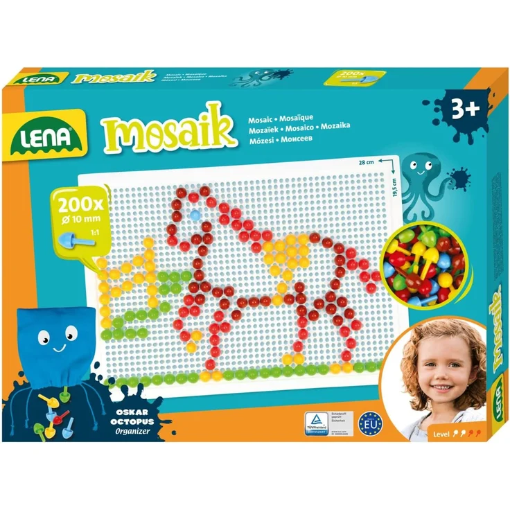 Lena Mosaik SM35628 3 Jahr(e) Junge/Mädchen Vorschulalter Mehrfarbig 200 Stück(e) Tschechische Republik – Bild 1