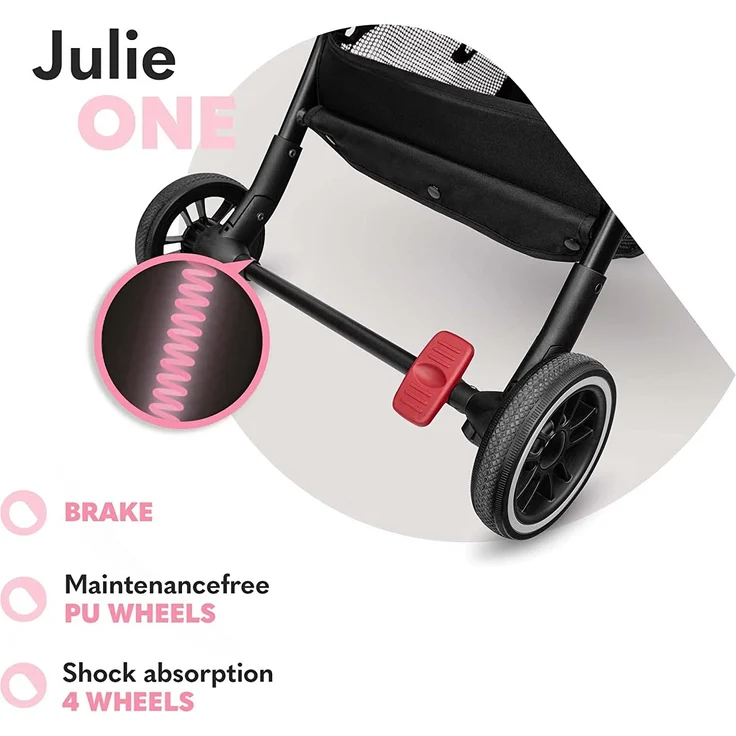 LIONELO Julie One Buggy Kinderwagen bis 22 kg, verstellbare Rückenlehne und Fußstütze, Moskitonetz, Beinwärmer, Getränkehalter und Transporttasche, zusammenklappbar – Bild 7