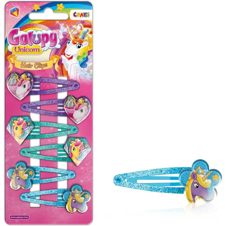 CRAZE GALUPY Haarspangen Mädchen Einhorn Haarschmuck Unicorn Haarclips für Kinder Mädchen Geschenke Haar Accessoire 24232
