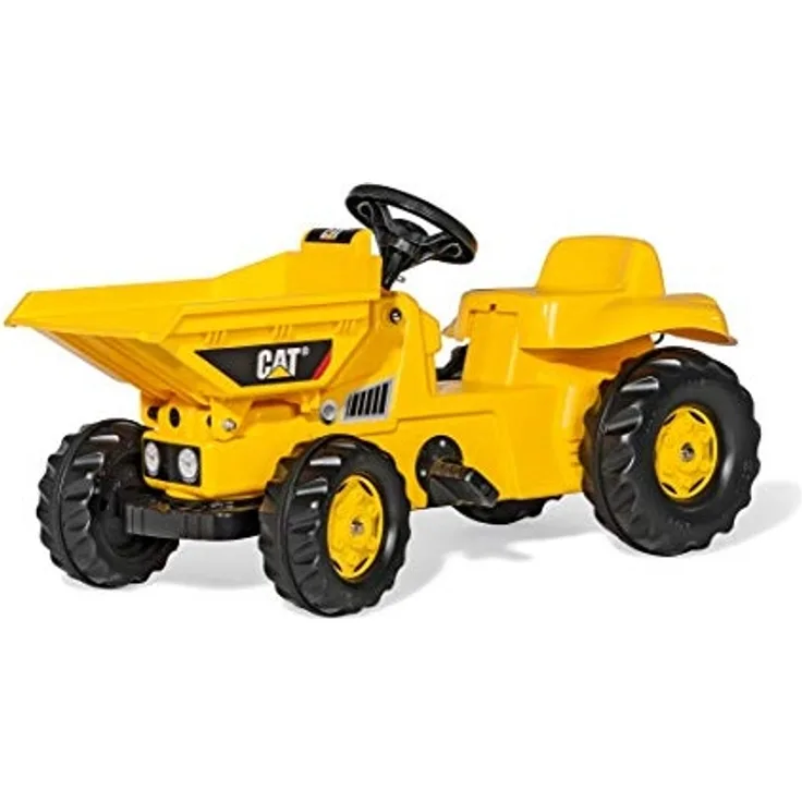Rolly Toys rollyKid Dumper CAT (für Kinder von 2,5 bis 5 Jahren, Kippschüssel mit Verriegelung, Heckkupplung) 024179
