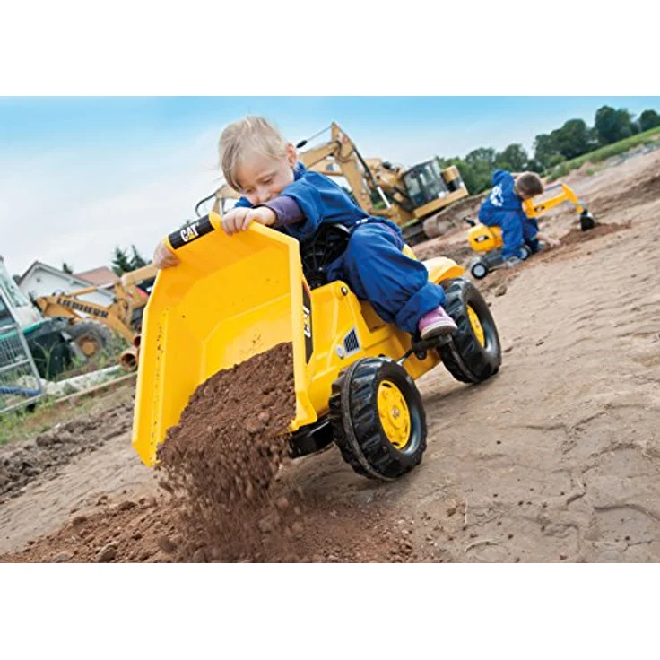 Rolly Toys rollyKid Dumper CAT (für Kinder von 2,5 bis 5 Jahren, Kippschüssel mit Verriegelung, Heckkupplung) 024179 – Bild 2