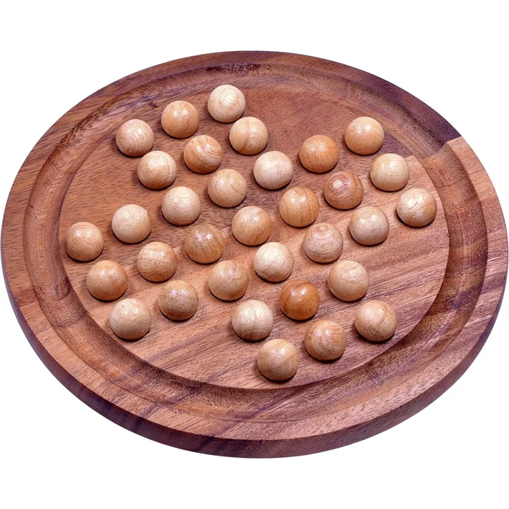 Solitär Gr. XL rund mit Kugeln - 26 cm Durchmesser - Solitaire - Knobelspiel – Bild 1
