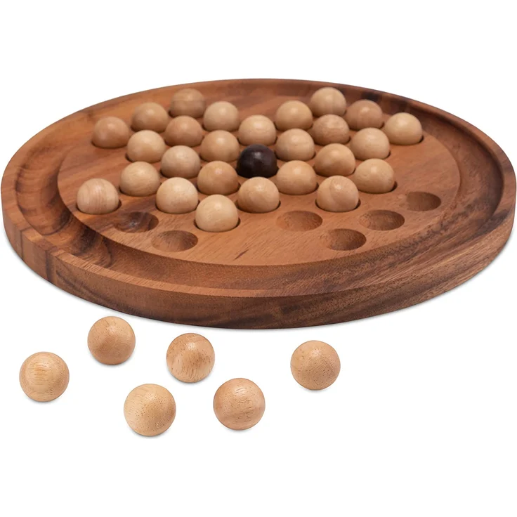 Solitär Gr. XL rund mit Kugeln - 26 cm Durchmesser - Solitaire - Knobelspiel – Bild 5