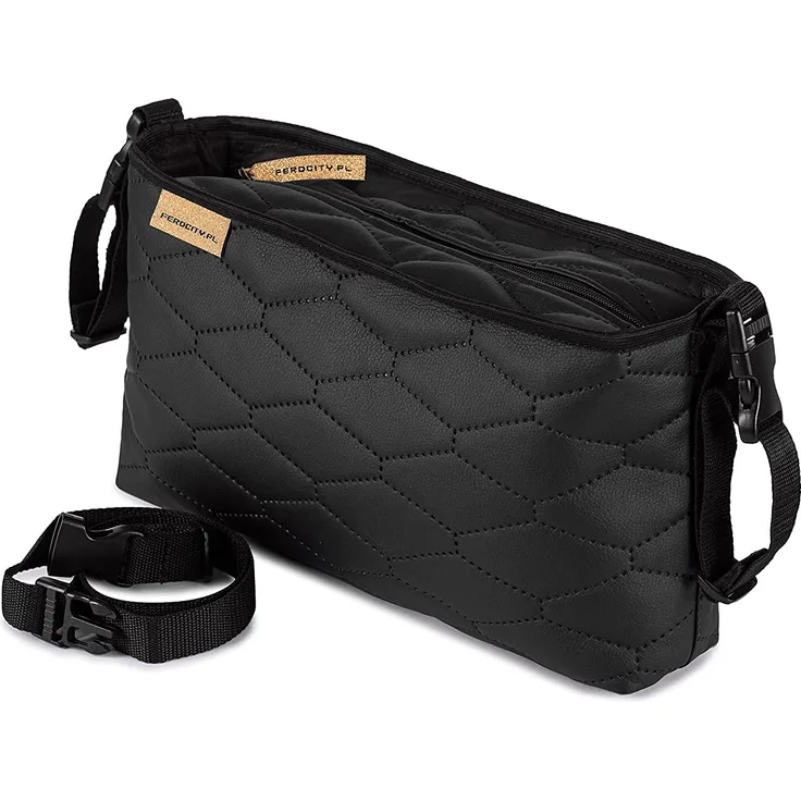 Buggy Organiser Kinderwagen Organizer Tasche passend alle Kinderwägen Leder schwarze Steine Leather Stones [075]