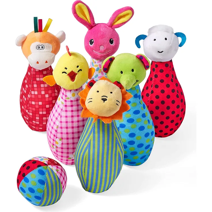 Bowling-Set Junior 6 x 19 cm Baumwolle 7-teilig