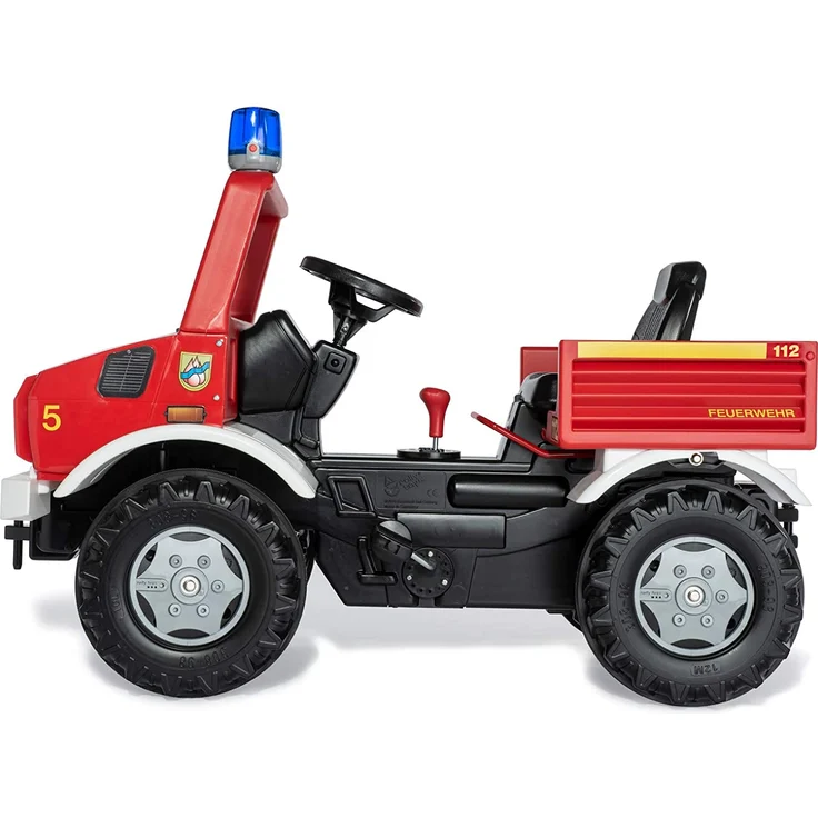 Rolly Toys Fire Unimog Feuerwehr Edition 2020 mit Anhänger, Tretauto, 3 – 8 Jahre, Spritze, Blinklicht, Schaltung, Bremse, Rot, 038275 – Bild 4