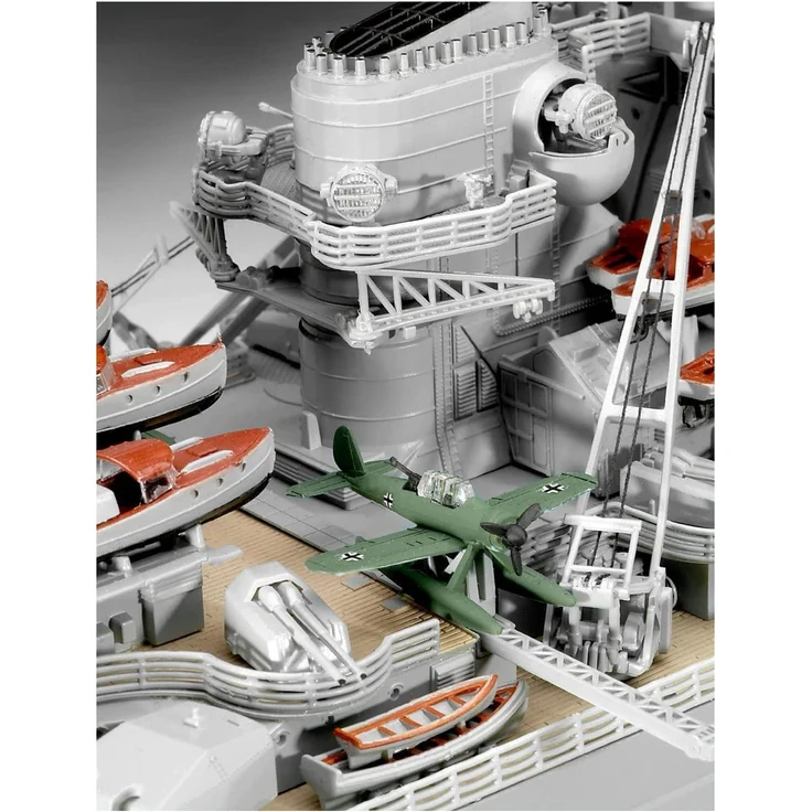 Revell REV-05040 Bismarck, das größte und modernste Schlachtschiff Seiner Zeit, Schiffsbausatz 1:350, 71,8cm Maßstabsgetreu Toys, unlackiert - Preisvergleich – Bild 5