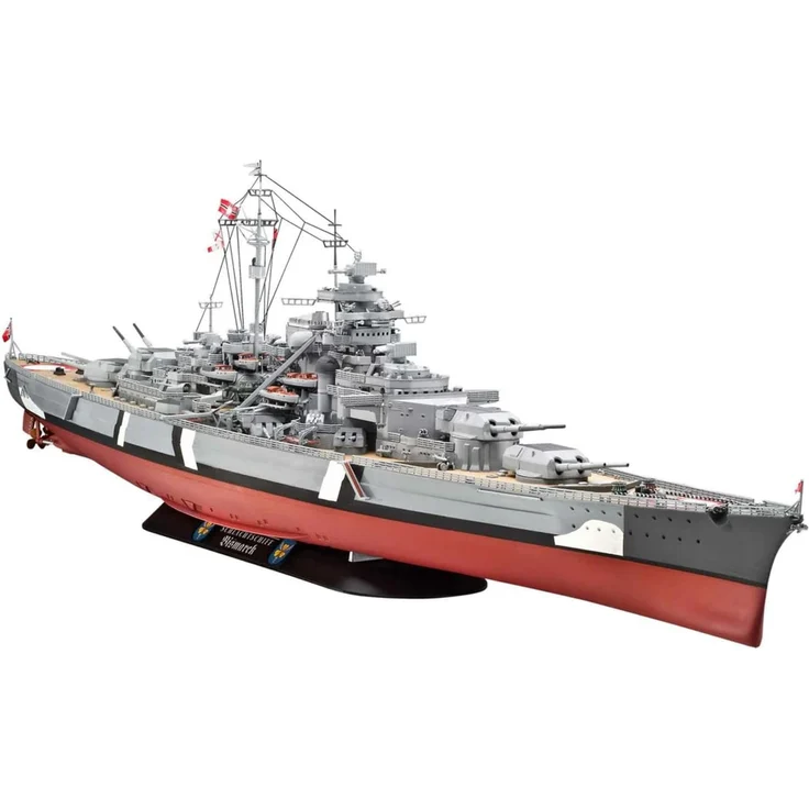 Revell REV-05040 Bismarck, das größte und modernste Schlachtschiff Seiner Zeit, Schiffsbausatz 1:350, 71,8cm Maßstabsgetreu Toys, unlackiert - Preisvergleich – Bild 1