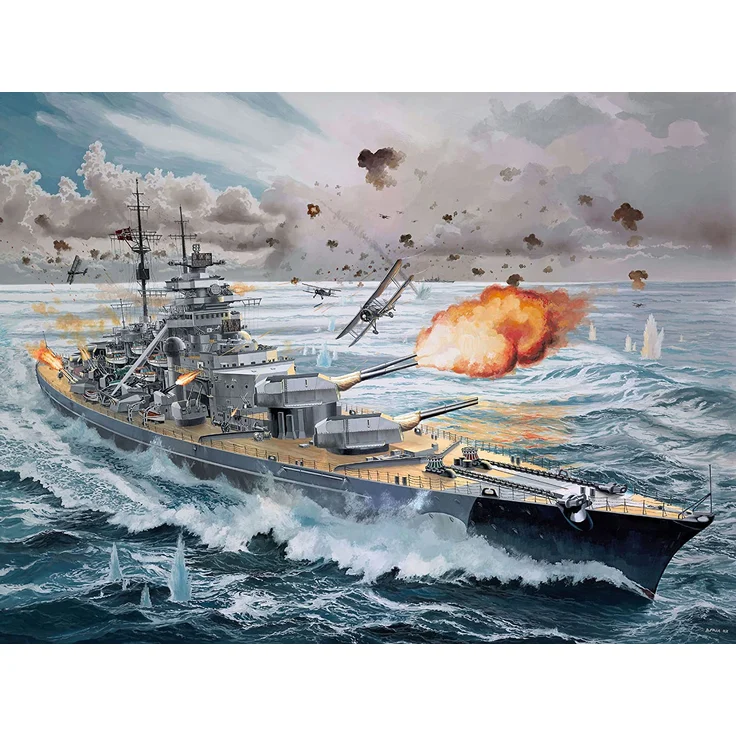 Revell REV-05040 Bismarck, das größte und modernste Schlachtschiff Seiner Zeit, Schiffsbausatz 1:350, 71,8cm Maßstabsgetreu Toys, unlackiert - Preisvergleich – Bild 16