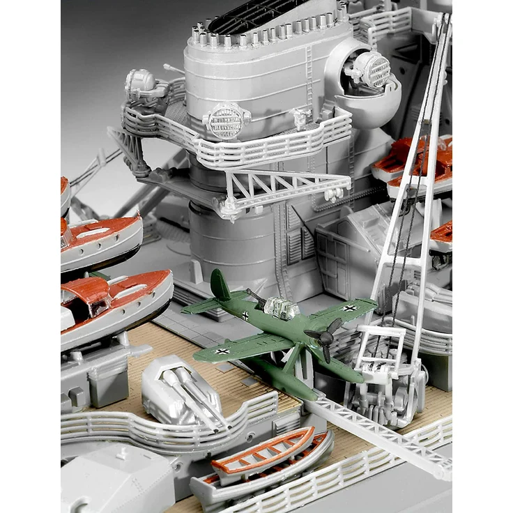 Revell REV-05040 Bismarck, das größte und modernste Schlachtschiff Seiner Zeit, Schiffsbausatz 1:350, 71,8cm Maßstabsgetreu Toys, unlackiert - Preisvergleich – Bild 10