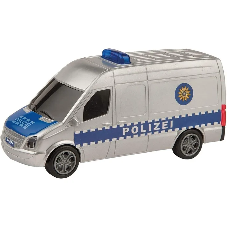 polizeiwagen mit Licht und Ton 15 cm blau