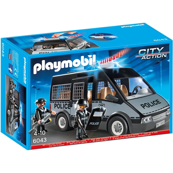 Playmobil 6043 - Polizei-Mannschaftswagen mit Licht und Sound – Bild 1
