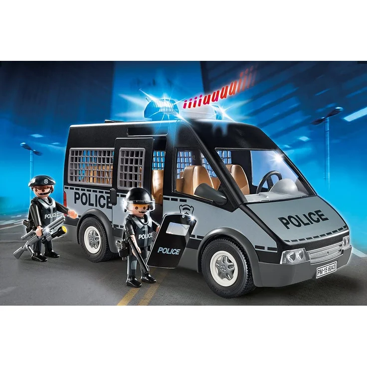 Playmobil 6043 - Polizei-Mannschaftswagen mit Licht und Sound – Bild 2