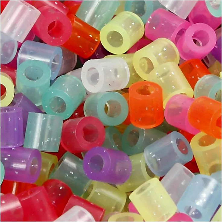NabbiÂ® - Bügelperlen Mix in Henkeleimer 5.000 Stk. ~5 x H 5 mm glitter
