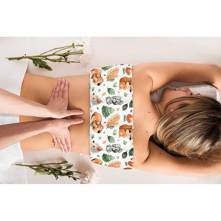 Amilian Kirschkernkissen 55 x 20cm Wärmekissen Wärmekompresse Körnerkissen Kirschkernsack Kirschkern Kissen für Kinder Erwachsene ideal als Massagekissen Kältekissen Eichhörnchen – Bild 4