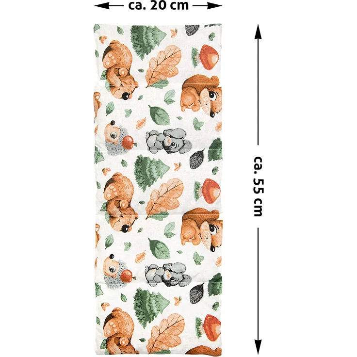 Amilian Kirschkernkissen 55 x 20cm Wärmekissen Wärmekompresse Körnerkissen Kirschkernsack Kirschkern Kissen für Kinder Erwachsene ideal als Massagekissen Kältekissen Eichhörnchen – Bild 2