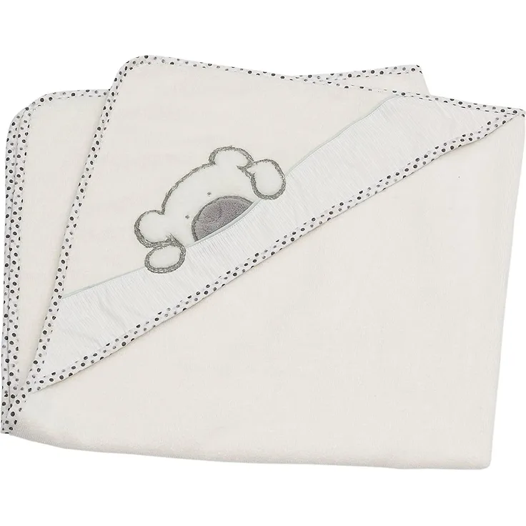 Bebe`s Collection Kapuzenbadetuch 'Big Willi' 100 x 100 cm grau