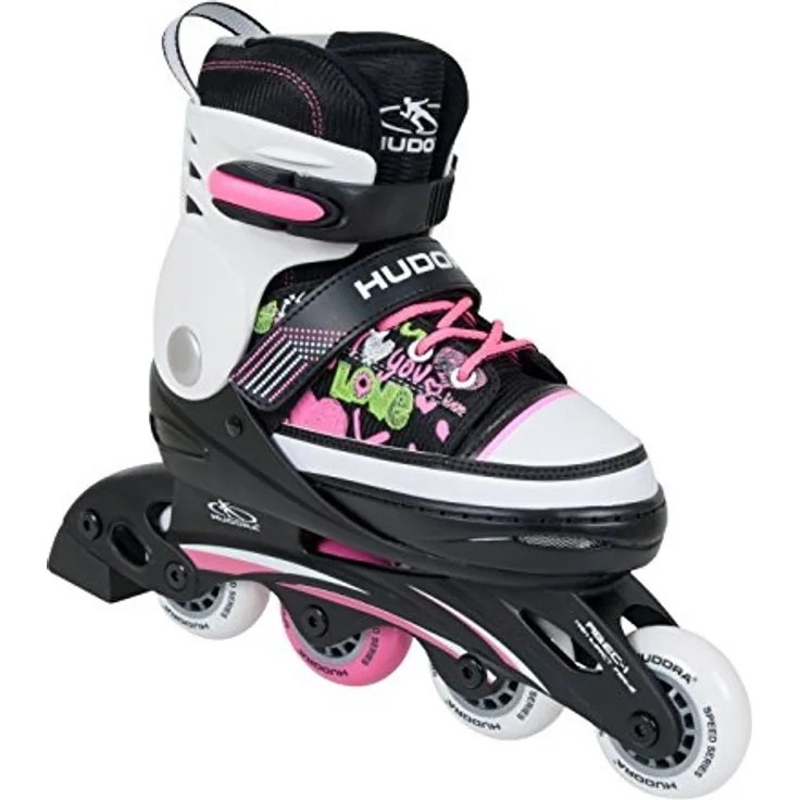 Hudora - Kinderinliner - Größe 30-37 - Größenverstellbar - pink