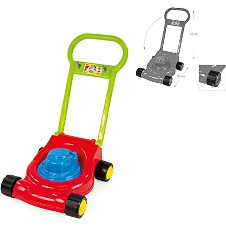 Mochtoys 10631 Spielzeug Rasenmäher, Kinderrasenmäher klappbar aus Kunststoff