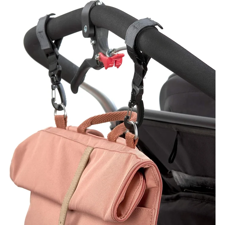LÄSSIG Baby Wickelrucksack mit Wickelunterlage, Kinderwagenbefestigung, Flaschenwärmer wasserabweisend nachhaltig produziert/Rolltop Backpack cinnamon – Bild 8