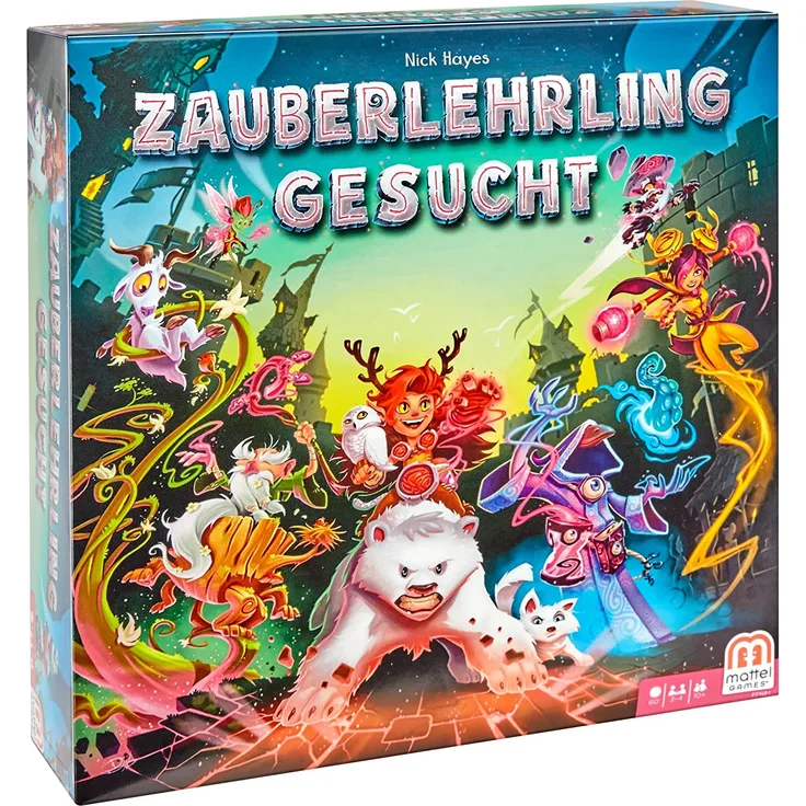 Mattel Games FFN81 Zauberlehrling gesucht!, Familienspiel geeignet für 2 - 4 Spieler, Spieldauer ca. 60 Minuten, ab 10 Jahren