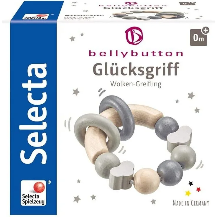 Selecta 64002 Glücksgriff, Greifling - bellybutton, grau, 7,5 cm - Preisvergleich