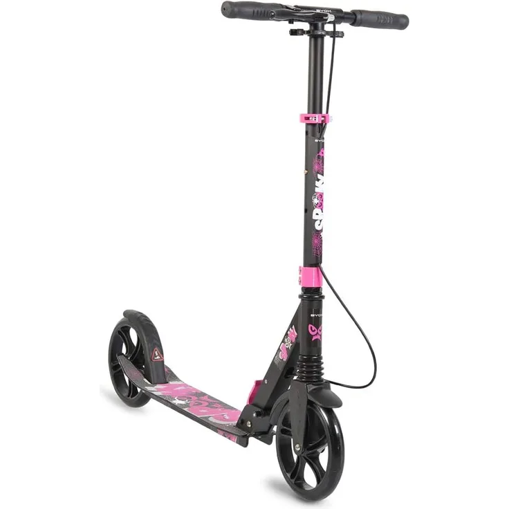 Byox Kinderroller Spooky klappbar, bis 100 kg, Bremse, Stoßdämpfer vorne, ABEC-7, Farben:pink