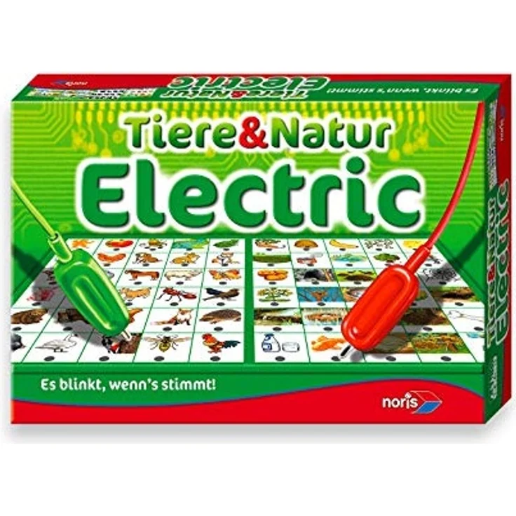 Noris 606013722 Tiere und Natur Electric, Der Lernspiel-Klassiker, was passt zusammen, Es blinkt, wenn's stimmt, ab 4 Jahren – Bild 3