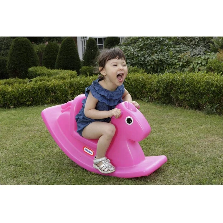 Little Tikes Schaukelpferd - Aktives Spielen für Kleinkinder - Einface Griffe mit Grip und Stabiler Sattel für Sicherheit - Robuste Konstruktion - magenta – Bild 4