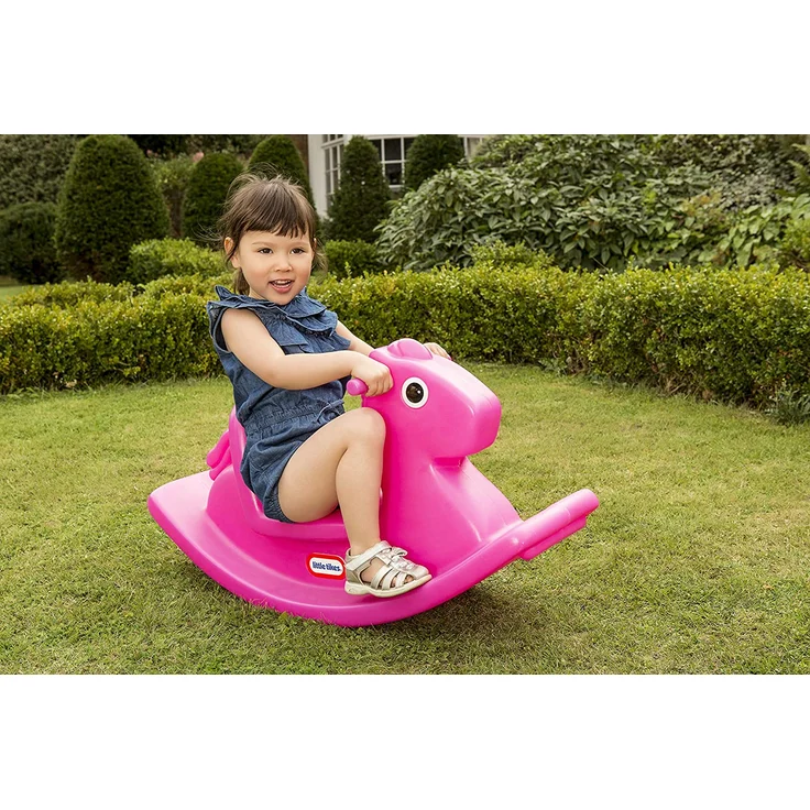 Little Tikes Schaukelpferd - Aktives Spielen für Kleinkinder - Einface Griffe mit Grip und Stabiler Sattel für Sicherheit - Robuste Konstruktion - magenta – Bild 6