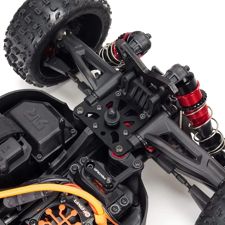 ARRMA RC Auto 1/8 Typhon 6S V5 4WD BLX Buggy mit Spektrum Firma RTR (Ready-to-Run), schwarz-rot, ARA8606V5 – Bild 9