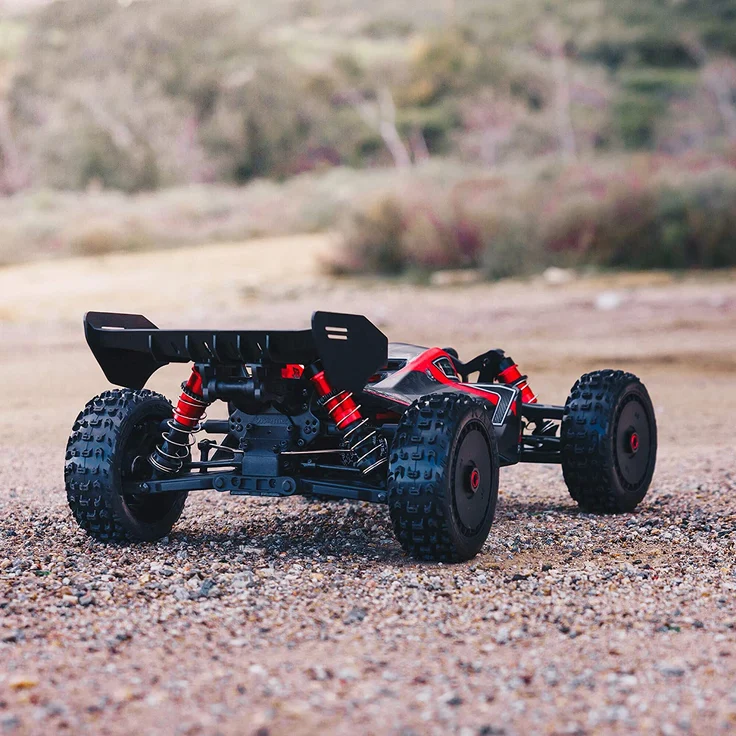 ARRMA RC Auto 1/8 Typhon 6S V5 4WD BLX Buggy mit Spektrum Firma RTR (Ready-to-Run), schwarz-rot, ARA8606V5 – Bild 5