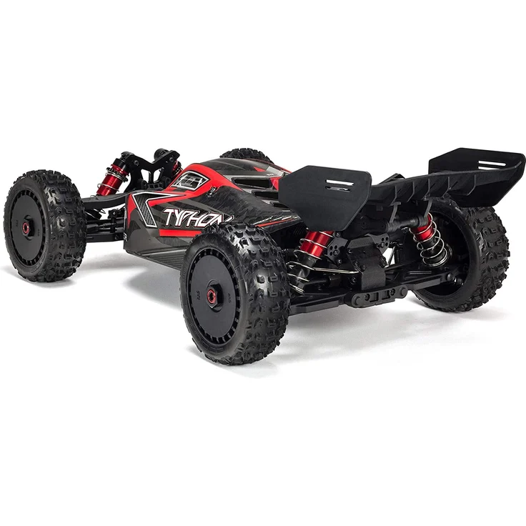 ARRMA RC Auto 1/8 Typhon 6S V5 4WD BLX Buggy mit Spektrum Firma RTR (Ready-to-Run), schwarz-rot, ARA8606V5 – Bild 3