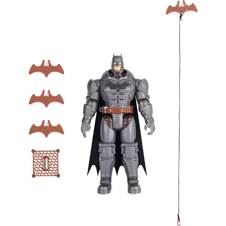 DC Comics Batman 30cm Deluxe - Actionfigur mit Schlag- und Wurffunktion 5 Ausrüstungsgegenständen Licht- und Soundeffekten Actionfigur zum Sammeln Comics Batterien erforderlich – Bild 2