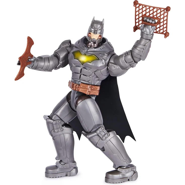 DC Comics Batman 30cm Deluxe - Actionfigur mit Schlag- und Wurffunktion 5 Ausrüstungsgegenständen Licht- und Soundeffekten Actionfigur zum Sammeln Comics Batterien erforderlich – Bild 7
