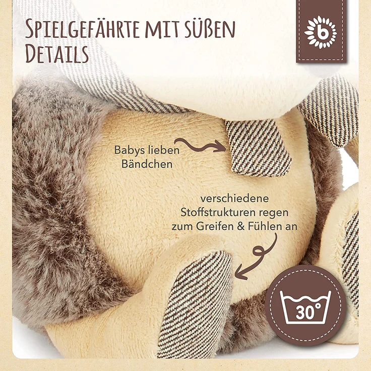 Kuscheltier, Igel Pixi, 22 x 15 x 23 cm, von Bieco – Bild 3