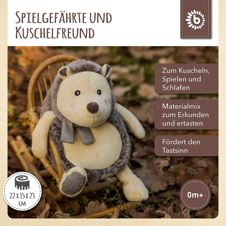 Kuscheltier, Igel Pixi, 22 x 15 x 23 cm, von Bieco – Bild 2