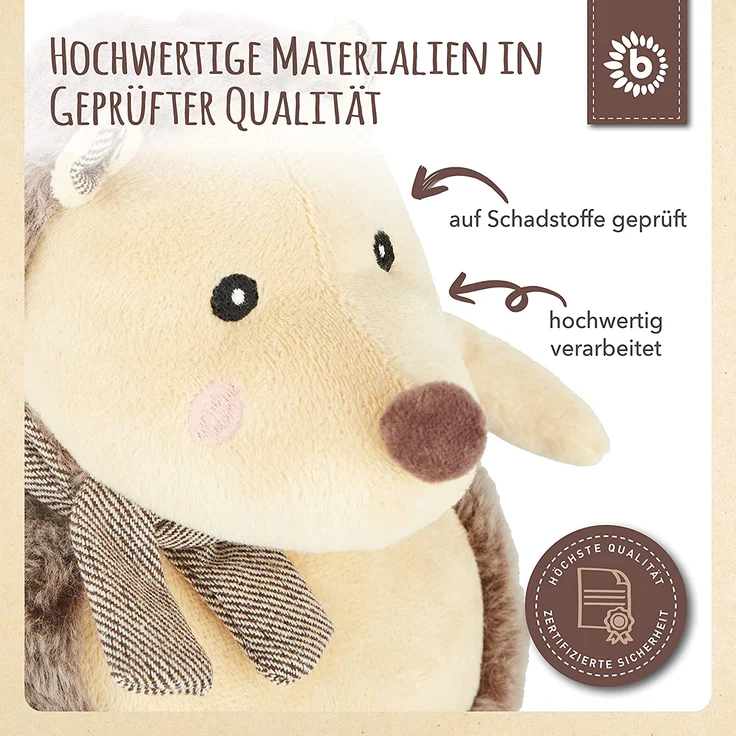 Kuscheltier, Igel Pixi, 22 x 15 x 23 cm, von Bieco – Bild 5