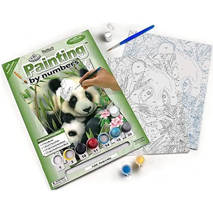 Royal & Langnickel PJS39 - Malen nach Zahlen Din A4 - Panda & Baby