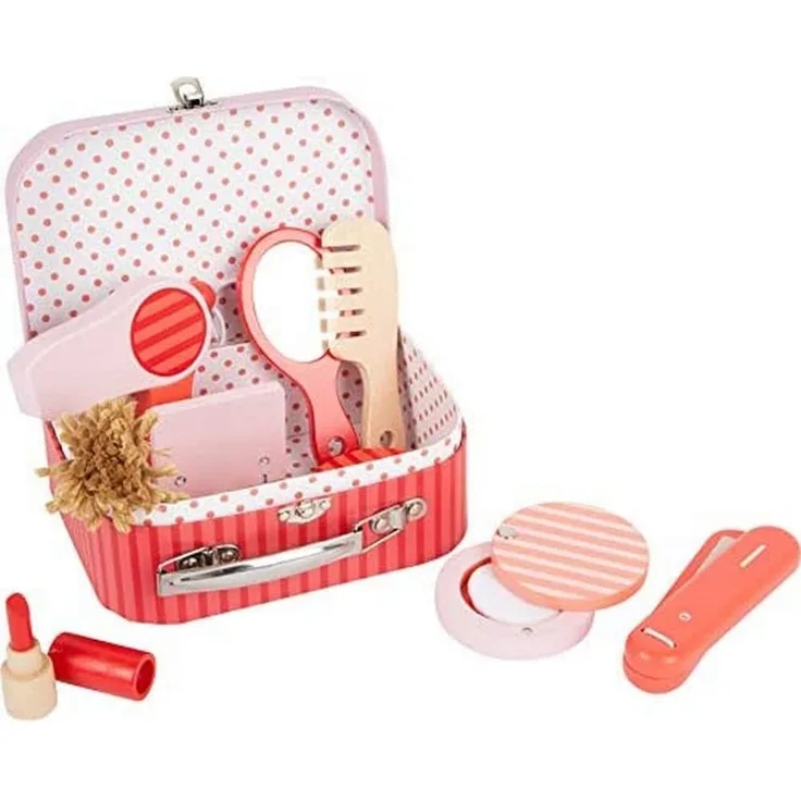 Small Foot 11776 Schmink-und Frisierkoffer Retro, aus Holz, umfangreiches Beauty-Spiel-Set, ab DREI Jahren Toys - Preisvergleich