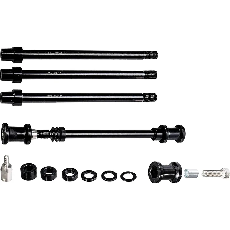 TOPEAK Unisex-Adult Sr Pro Carbon Femme Steckachsen-Kit M12 x 1,0 für Journey Trailer, Schwarz, M/L