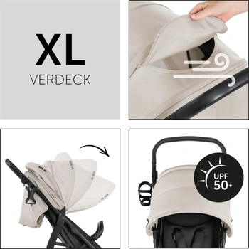 hauck buggy Rapid 4D / Tot 25 kg / Snel inklapbaar / Zonnekap UPF 50 / Rubberbanden / Bekerhouder / In hoogte verstelbaar / Ligstand / Eenvoudig af te wassen / Grote boodschappenmand / Junglegroen : Hauck