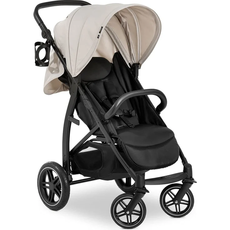 Hauck Buggy Rapid 4D / bis 25 kg / Schnell Faltbar / Sonnen Verdeck UPF 50 + / Gummiräder / Getränkehalter / Höhenverstellbar / Liegeposition / Leicht Abwischbar / Großer Einkaufskorb / Classic Beige – Bild 1