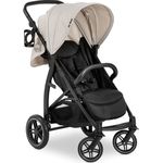 Hauck Buggy Rapid 4D / bis 25 kg / Schnell Faltbar / Sonnen Verdeck UPF 50 + / Gummiräder / Getränkehalter / Höhenverstellbar / Liegeposition / Leicht Abwischbar / Großer Einkaufskorb / Classic Beige